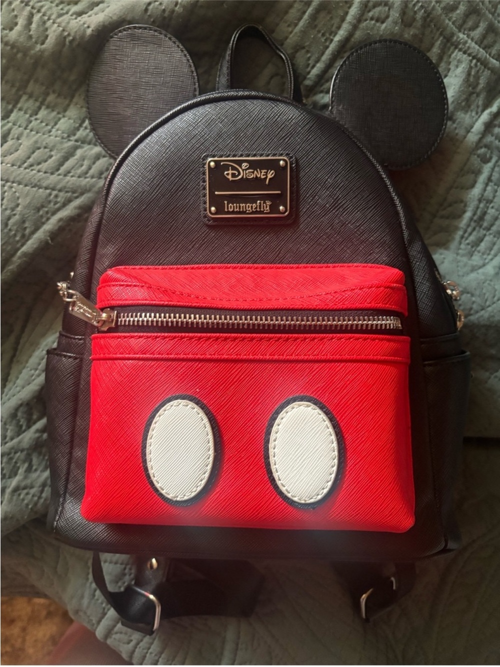 Loungefly Black and Red Mickey Ear Mini Backpack